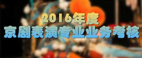 操小嫩逼视频网国家京剧院2016年度京剧表演专业业务考...